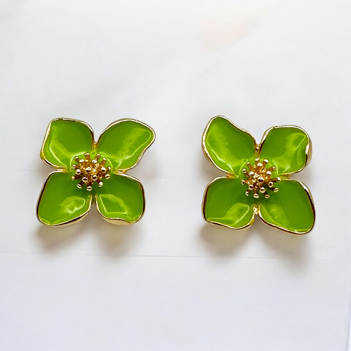 Colorful Flower Stud Earrings - Lightweight Travel Jewelry