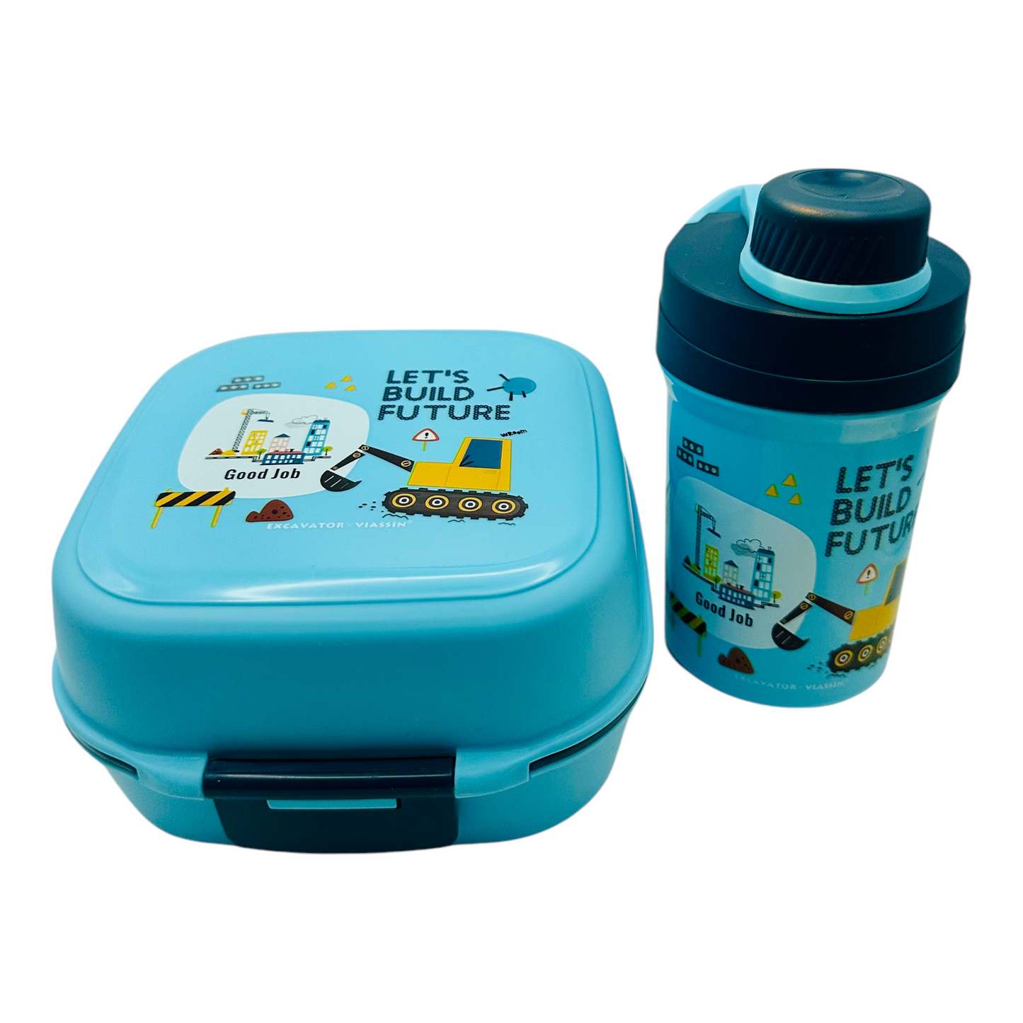 Kids Lunch Box with Spoon, Fork and Drinks Bottle - Perfect for School or Travel