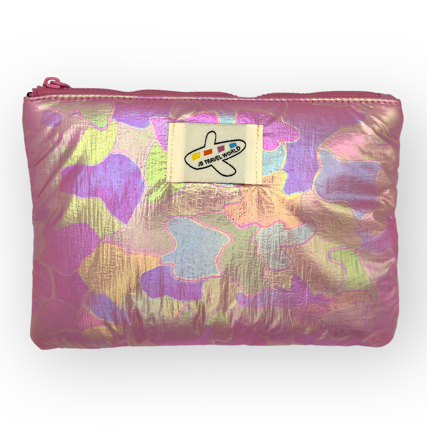 Iridescent Makeup Bag – Soft-Lined Travel Cosmetic Organiser for Beauty Essentials