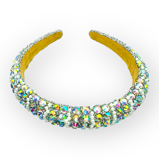 Rainbow Horizons Pearl & Rhinestone Headband