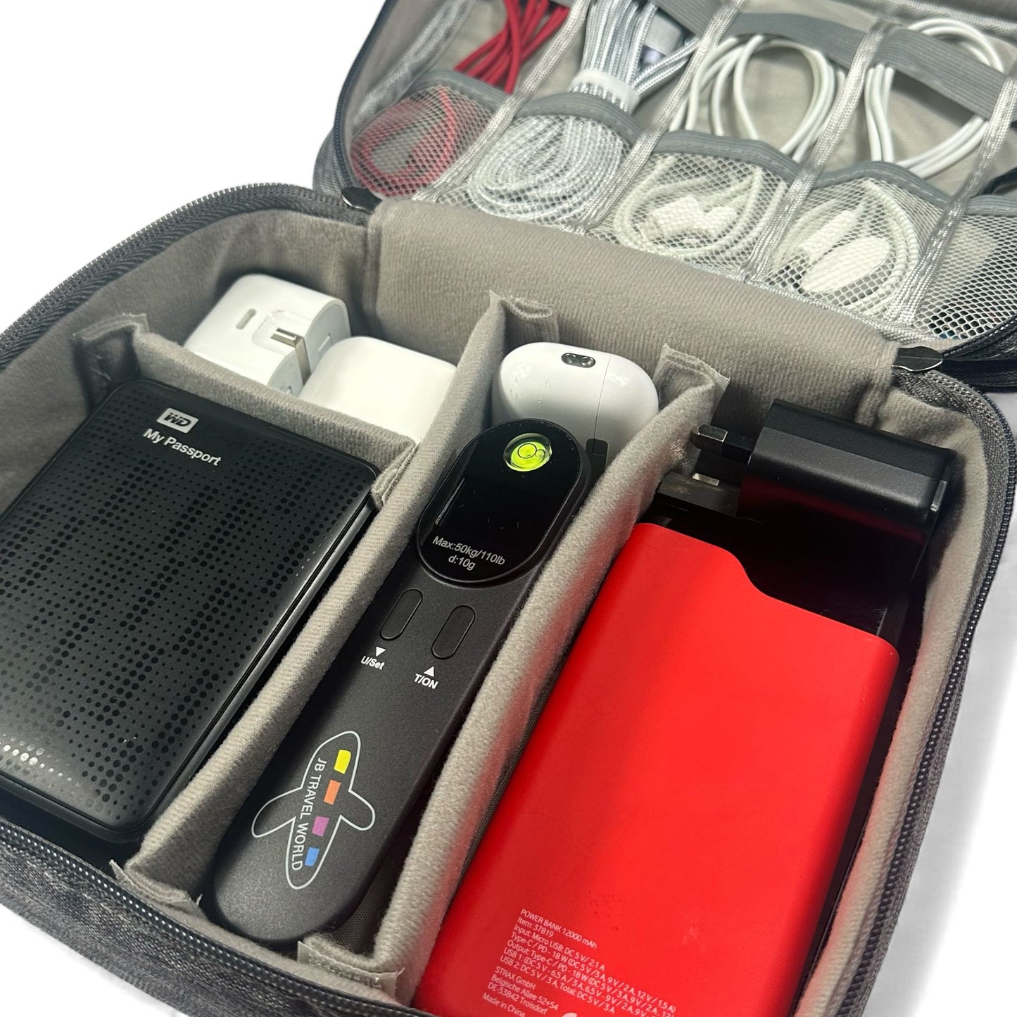 Travel Electronics Organiser Bag – Waterproof, Compact & Durable | JB Travel World