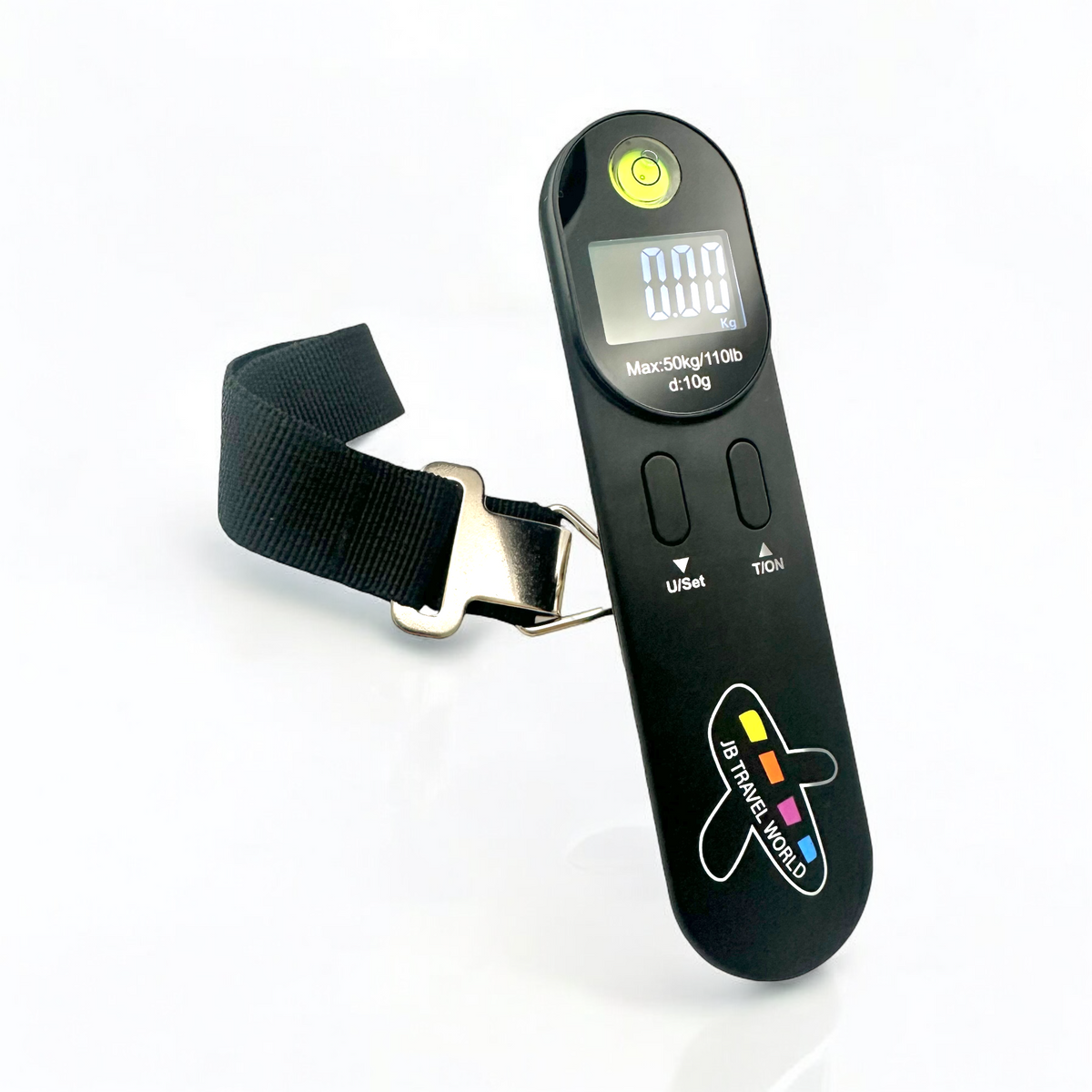 Heavy-duty strap of JB Travel World luggage scale close-up